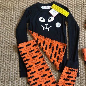 NWT Hanna Andersson Halloween Glow-in-the-Dark Bat Long John Pajamas 6-7/120